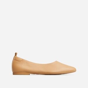 The Everlane Leather Ballet Flat in Camel Color.